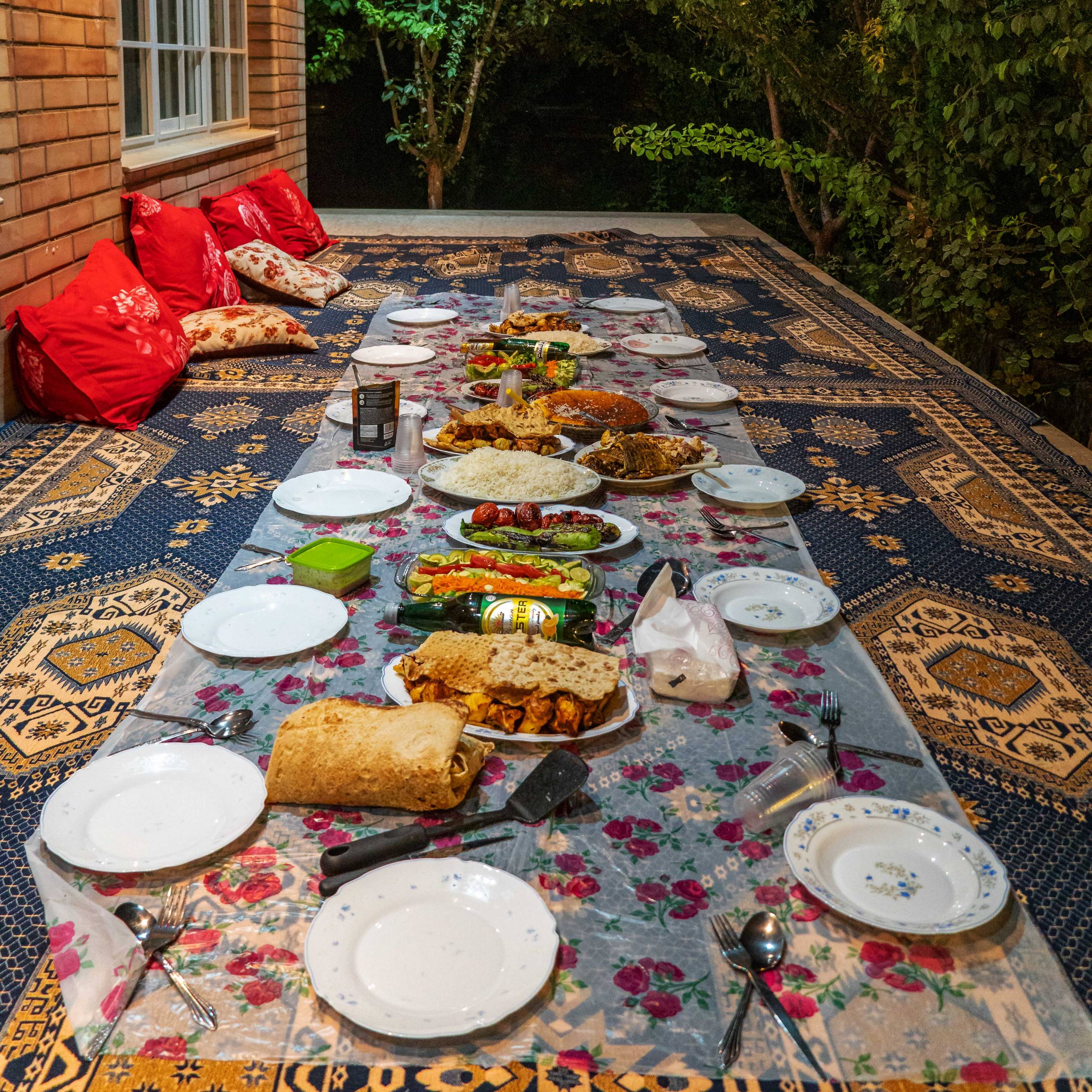 Persian BBQ with a lovely family