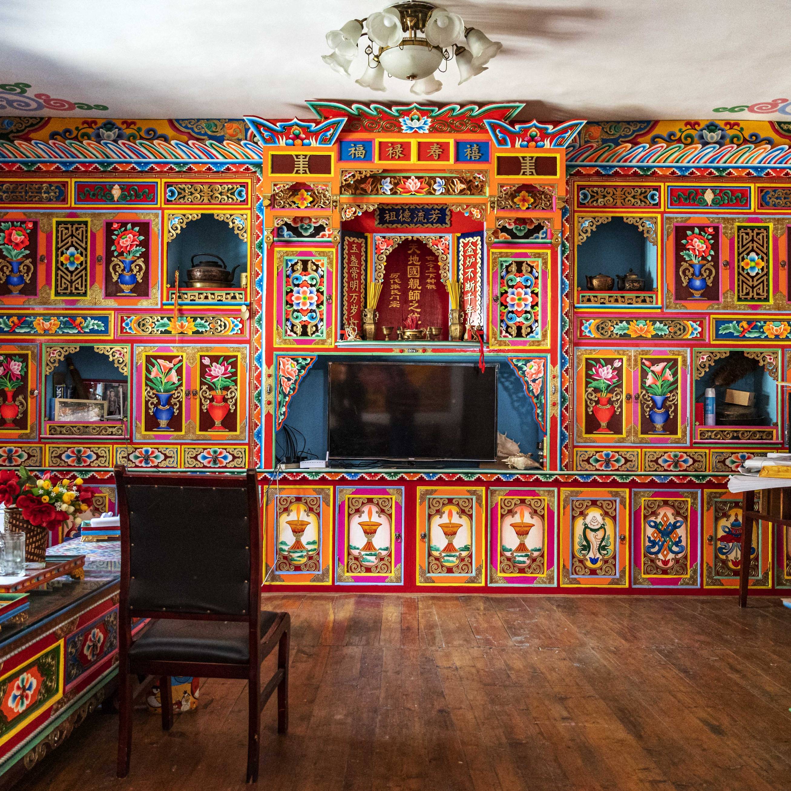 Traditional Tibetan style living room