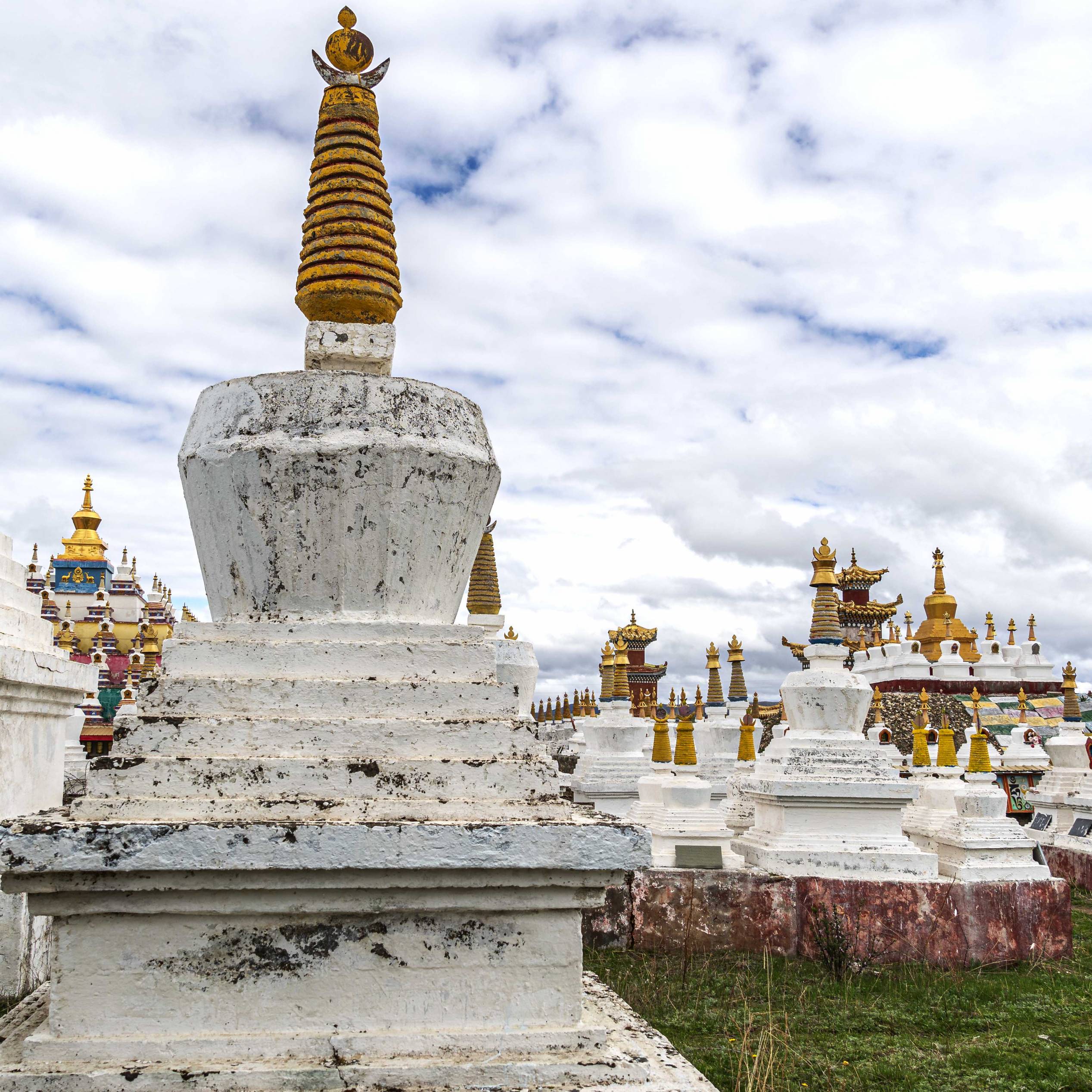 Stupas at a Tibetan graveyard