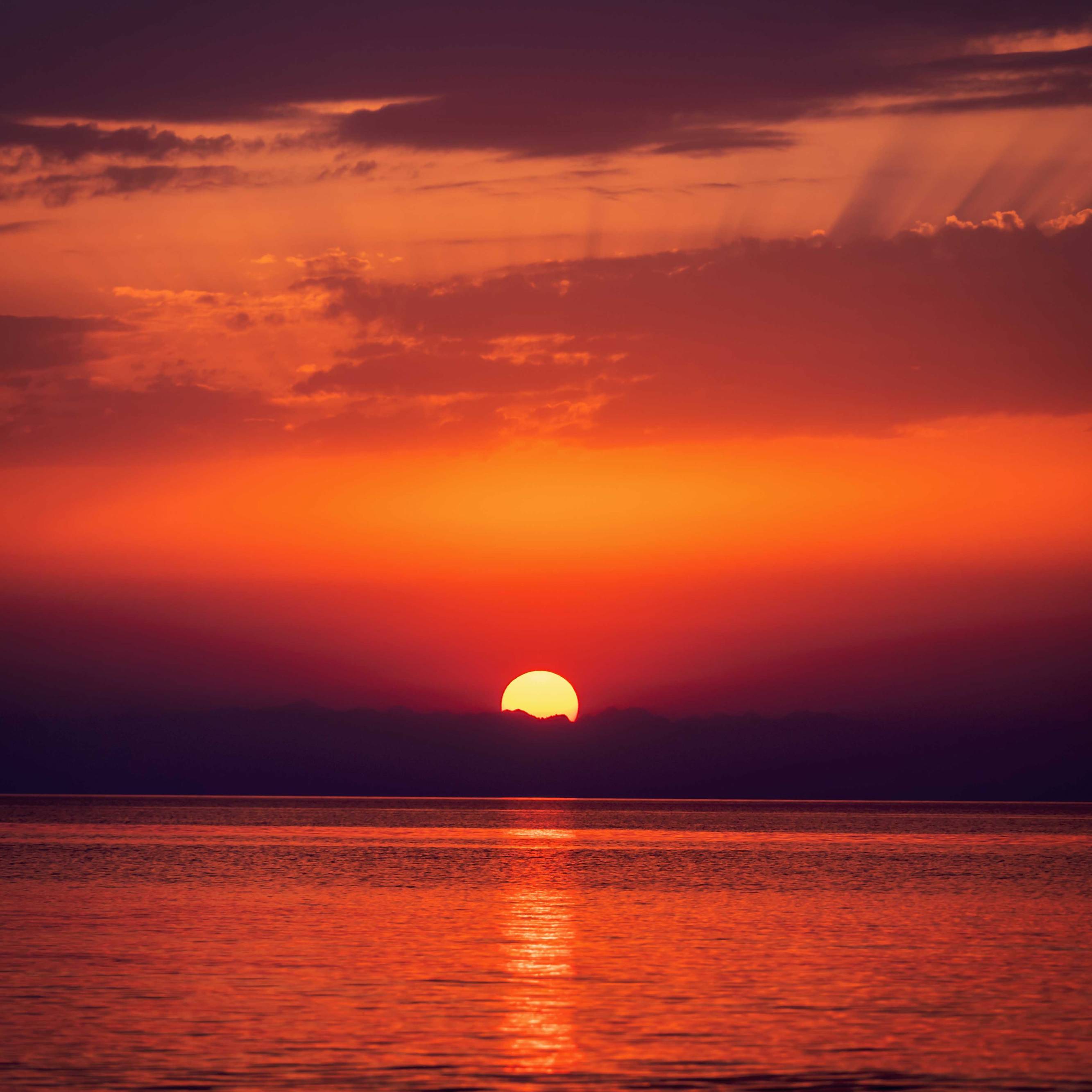 Sunset at Issykul Lake