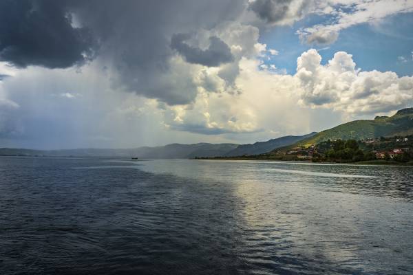 Upcoming Rainfront at Lake Ohrid