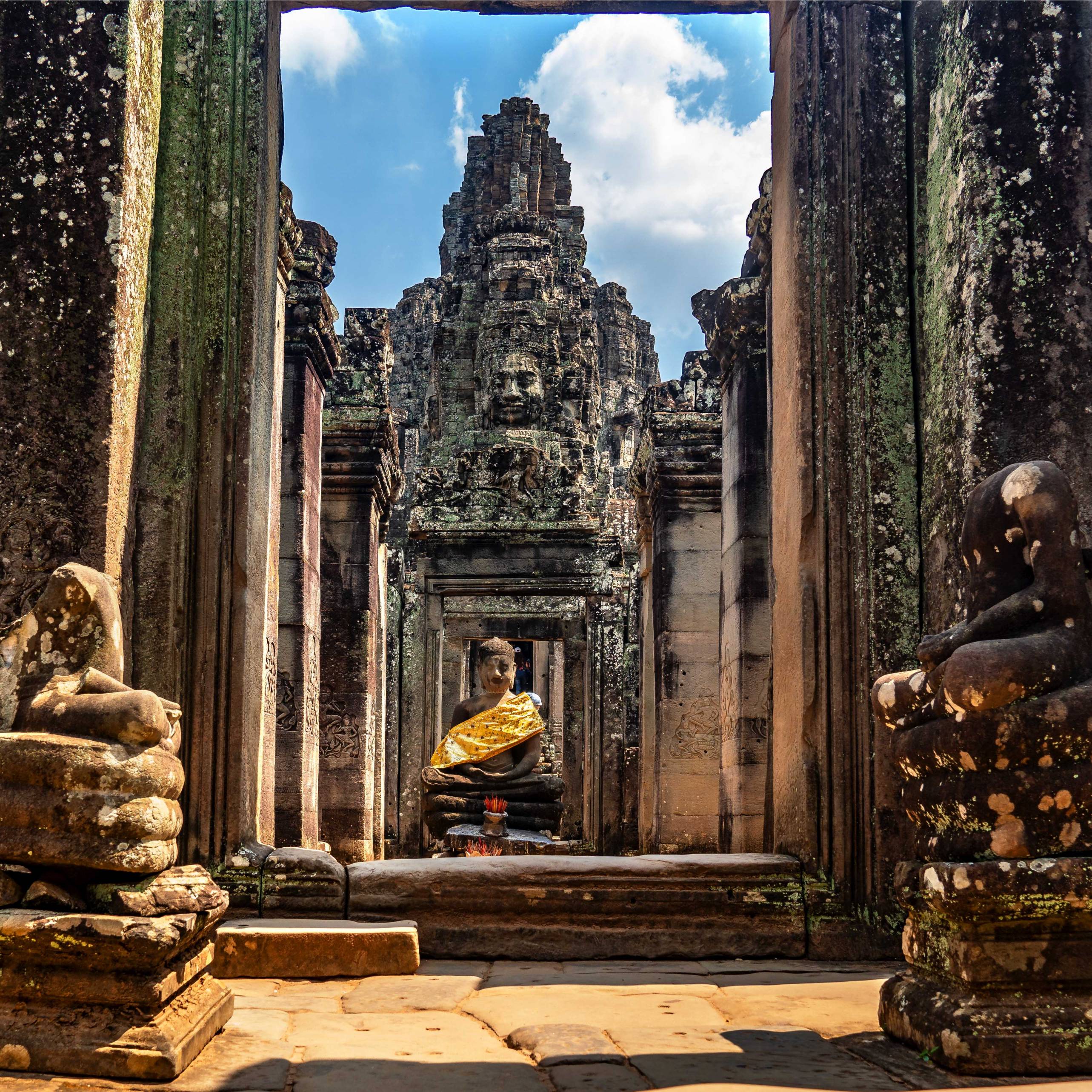 BAYON TEMPLE AT ANGKOR THOM