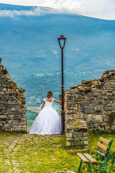Bride at Berat Castle