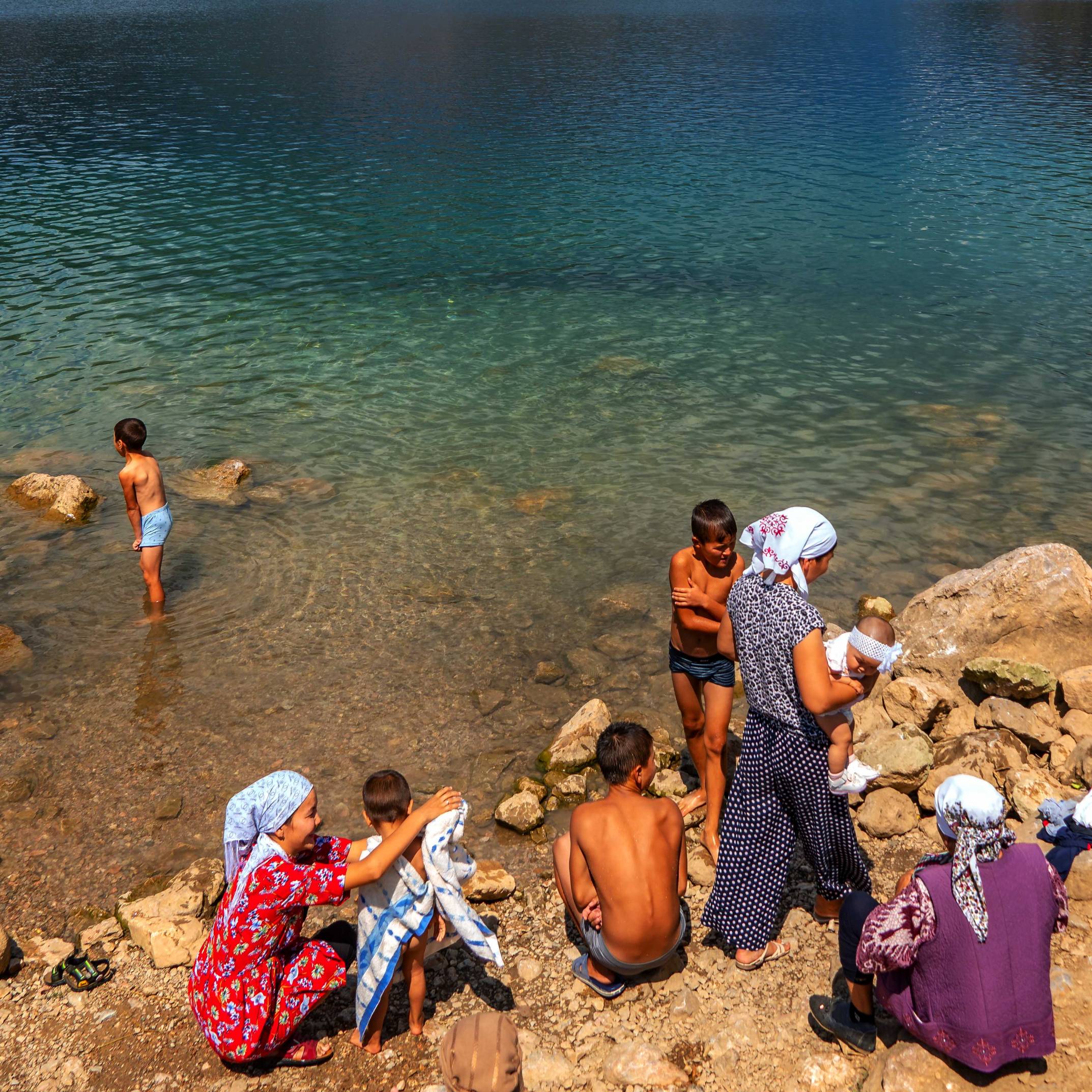 Children playing at Sary Chelek