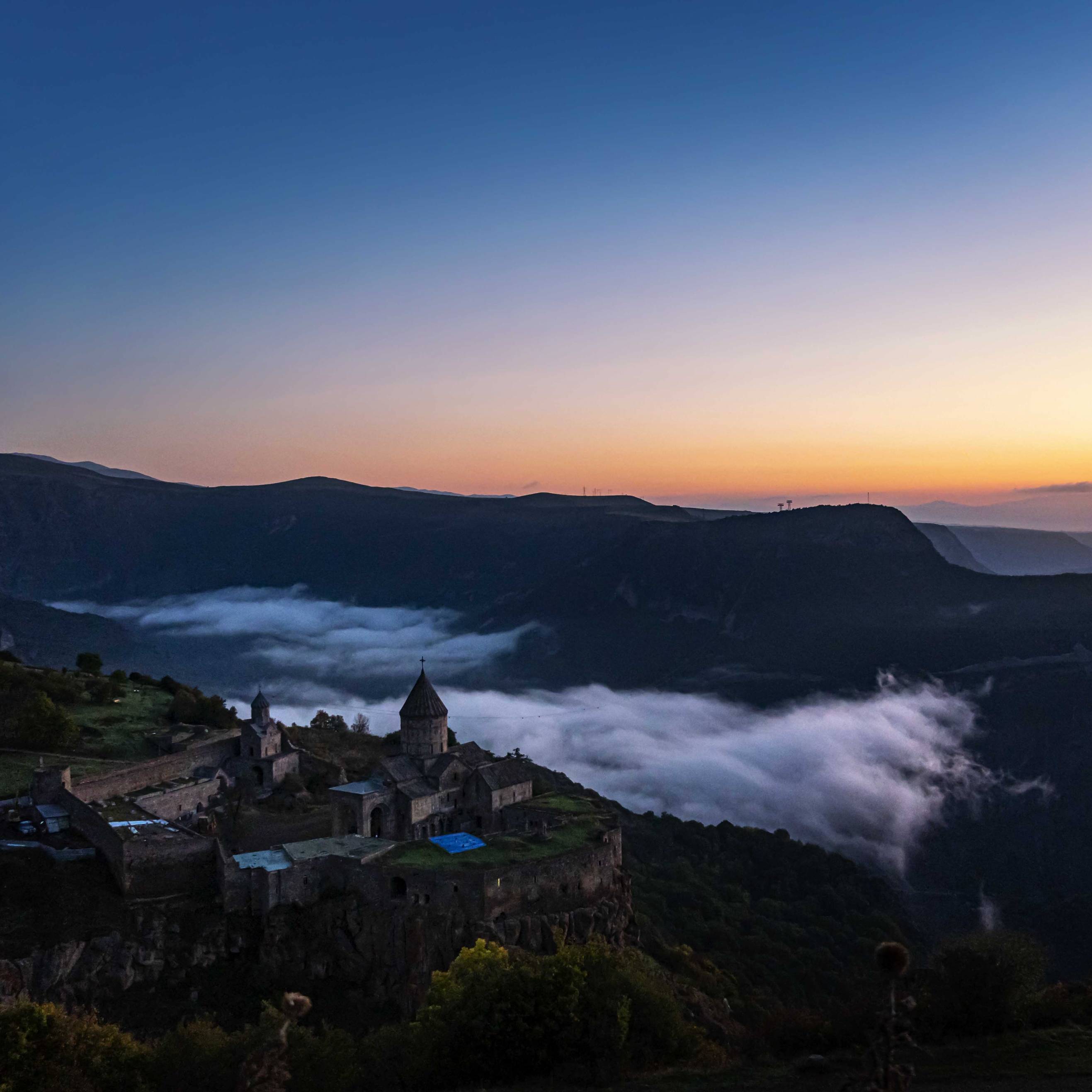 Tatev Monastery at sunrise