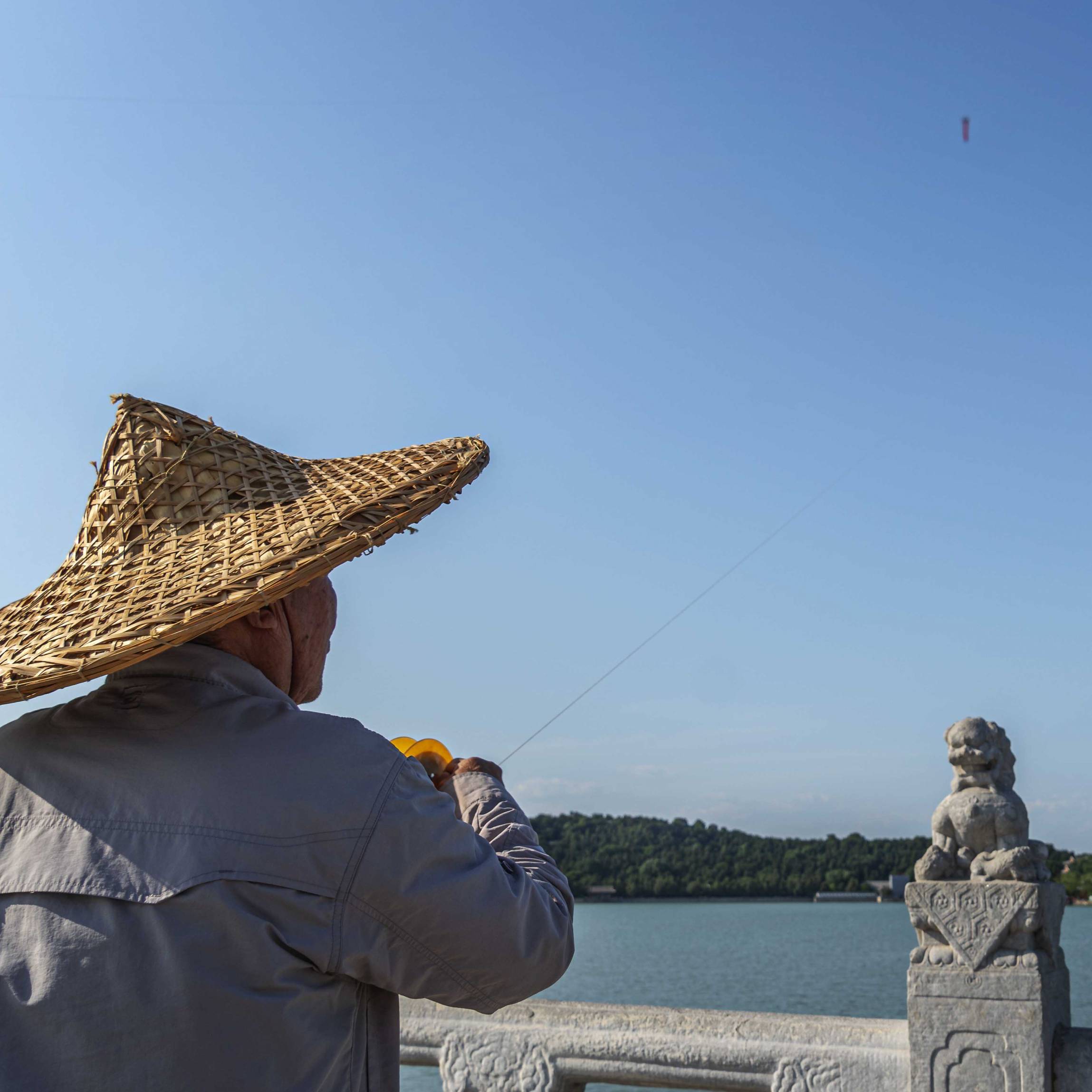 Kite flying at the summer palace in Beijing