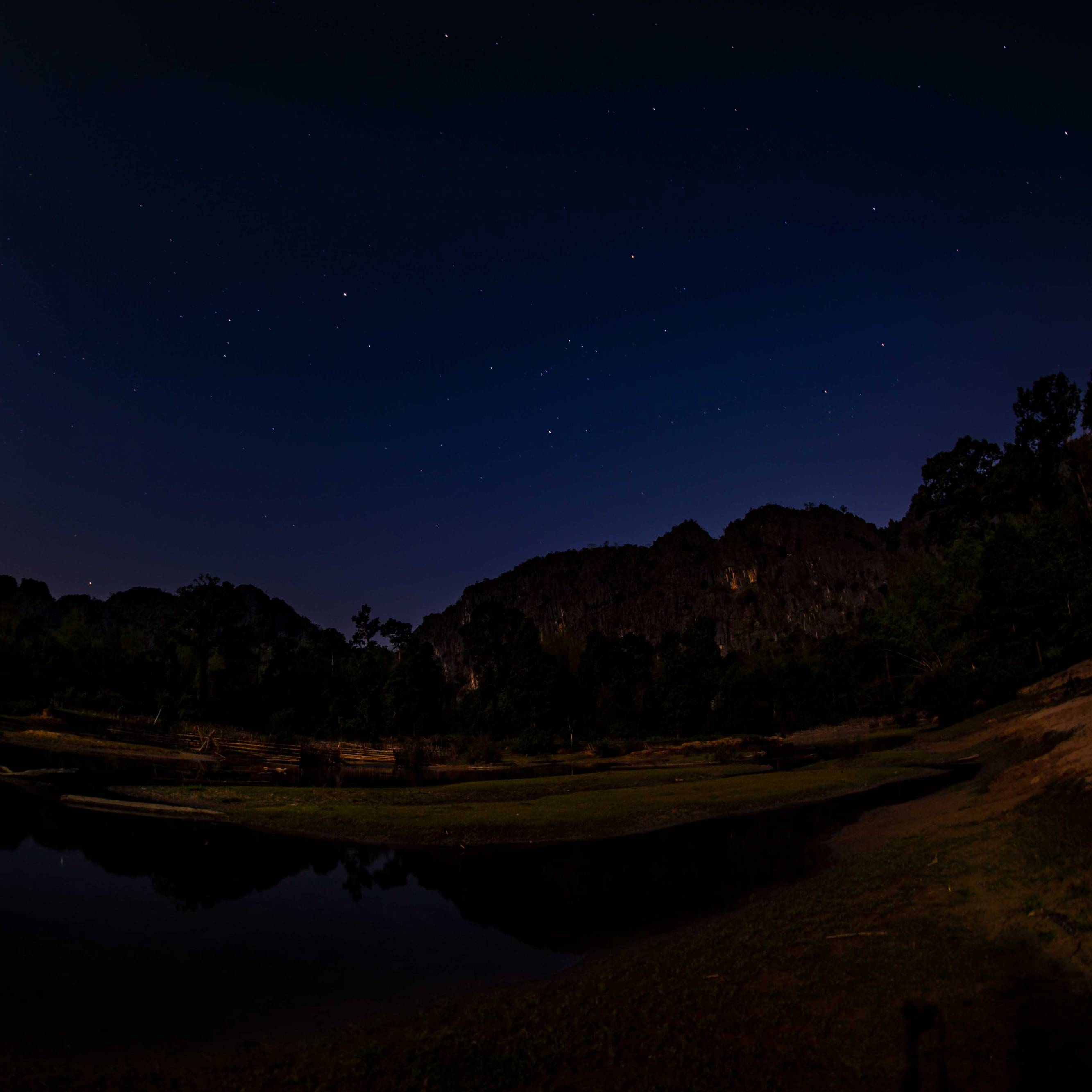 PHOU HIN POUN NATIONAL PARK AT NIGHT