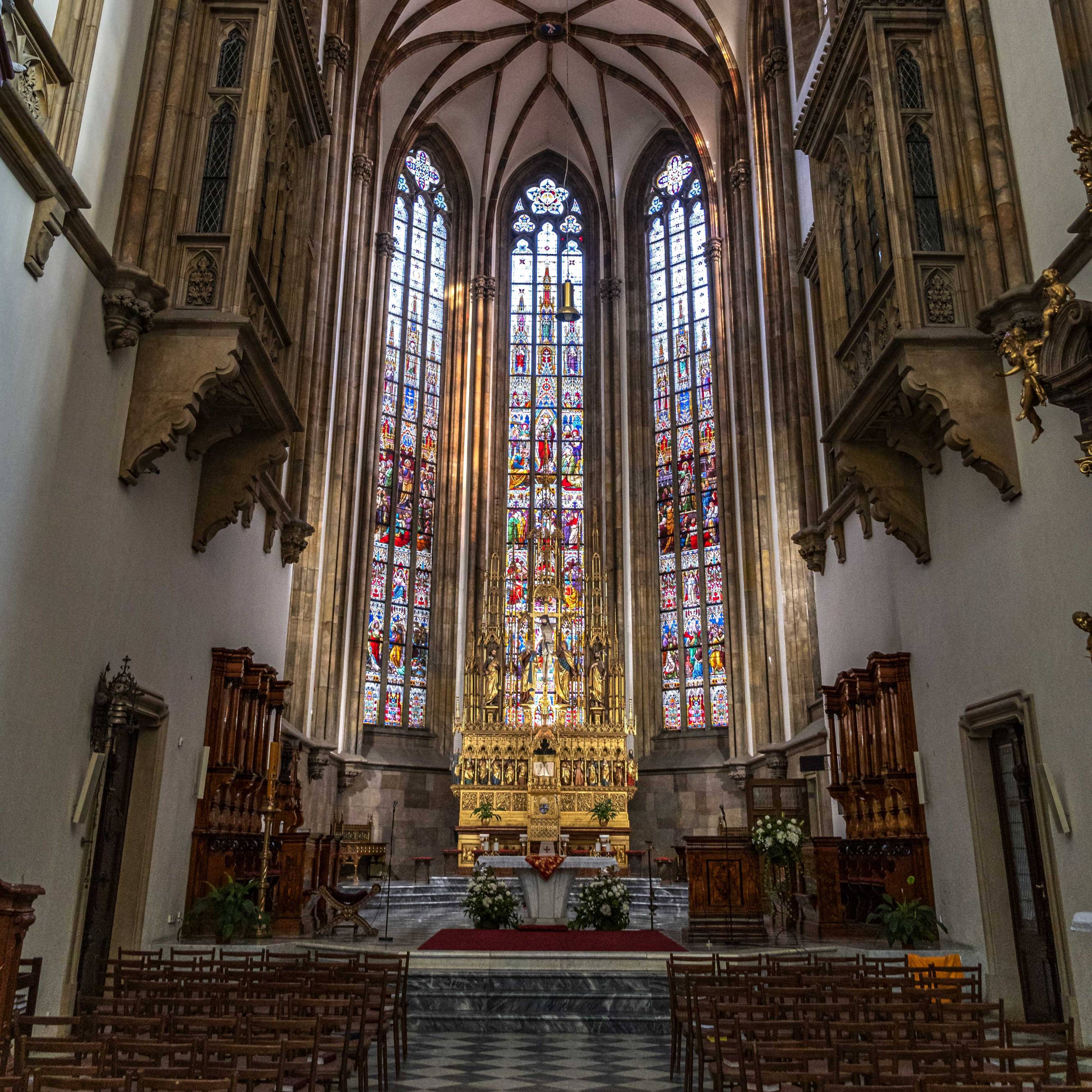 Inside of the St. Peter und Paul Cathedral in Brno, Czech Republic
