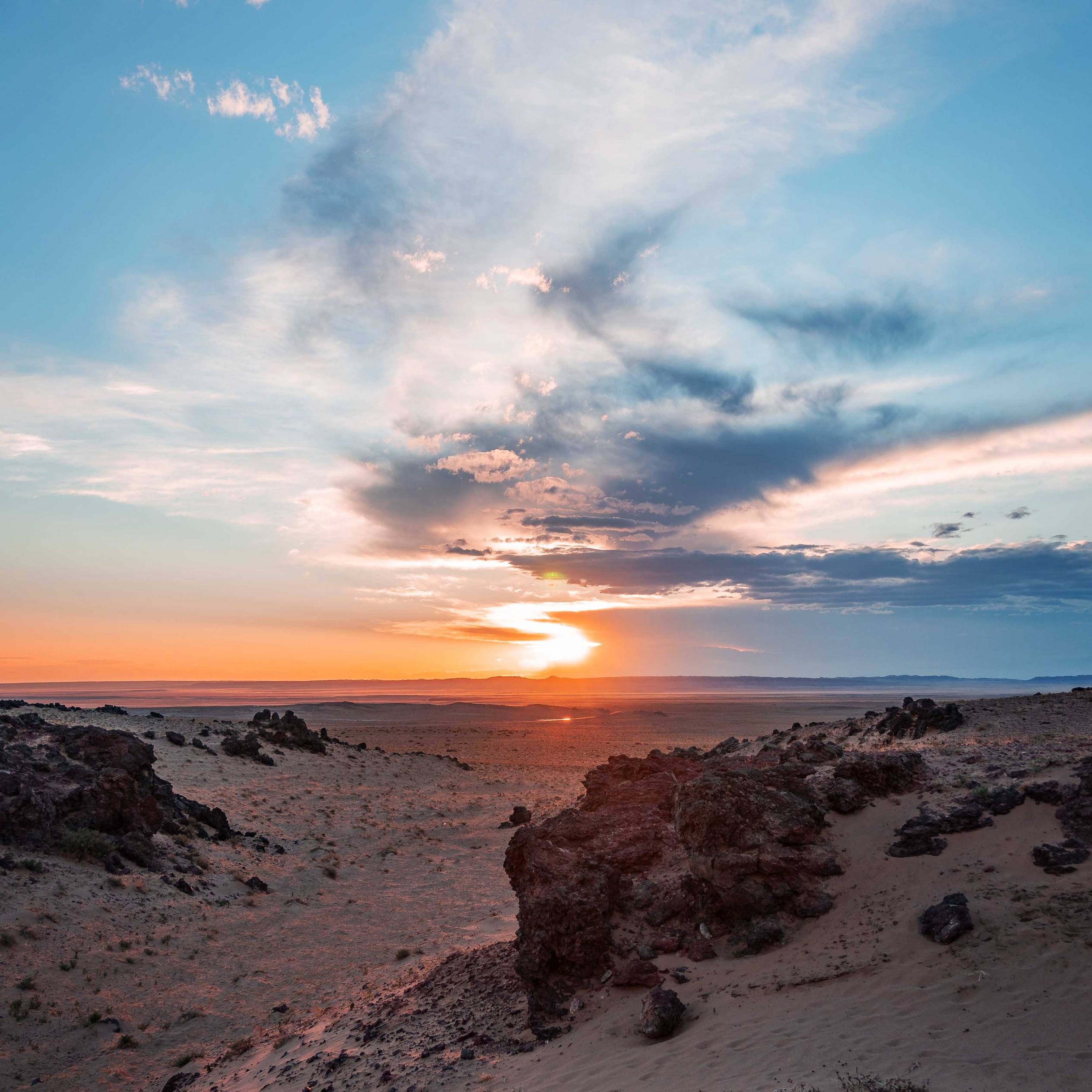 Sunset at Gobi Desert