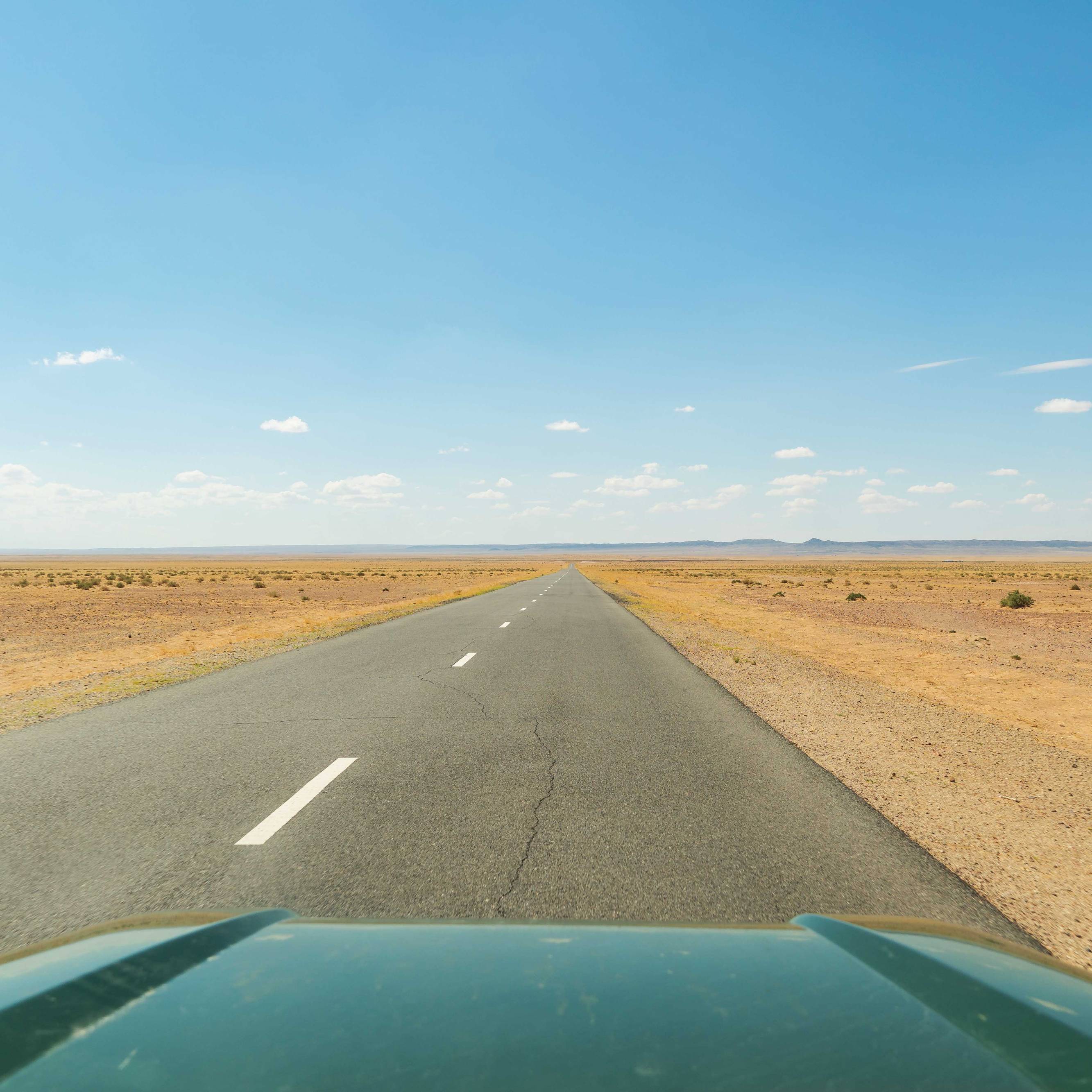 Road through Gobi Desert