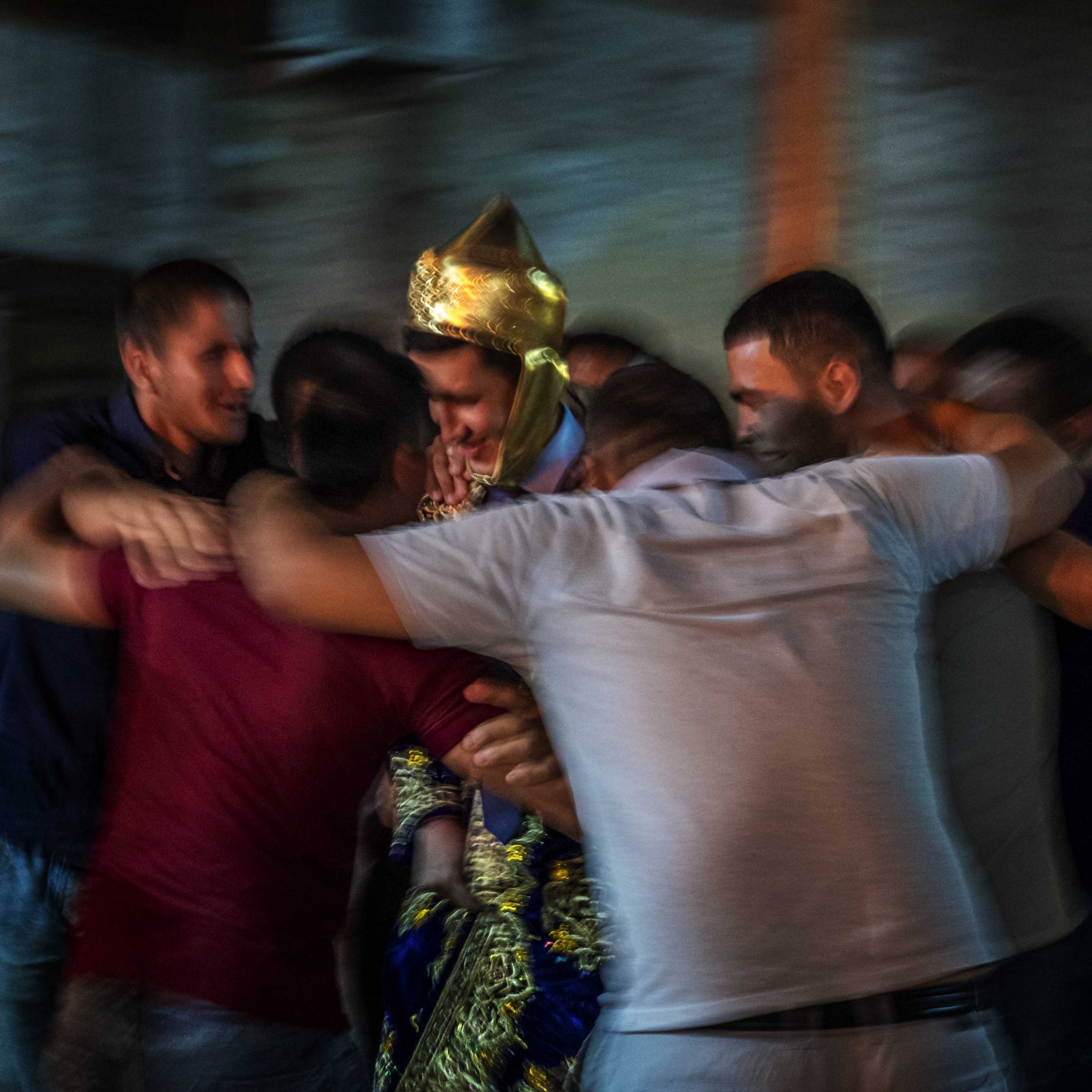 Men celebrating a marriage
