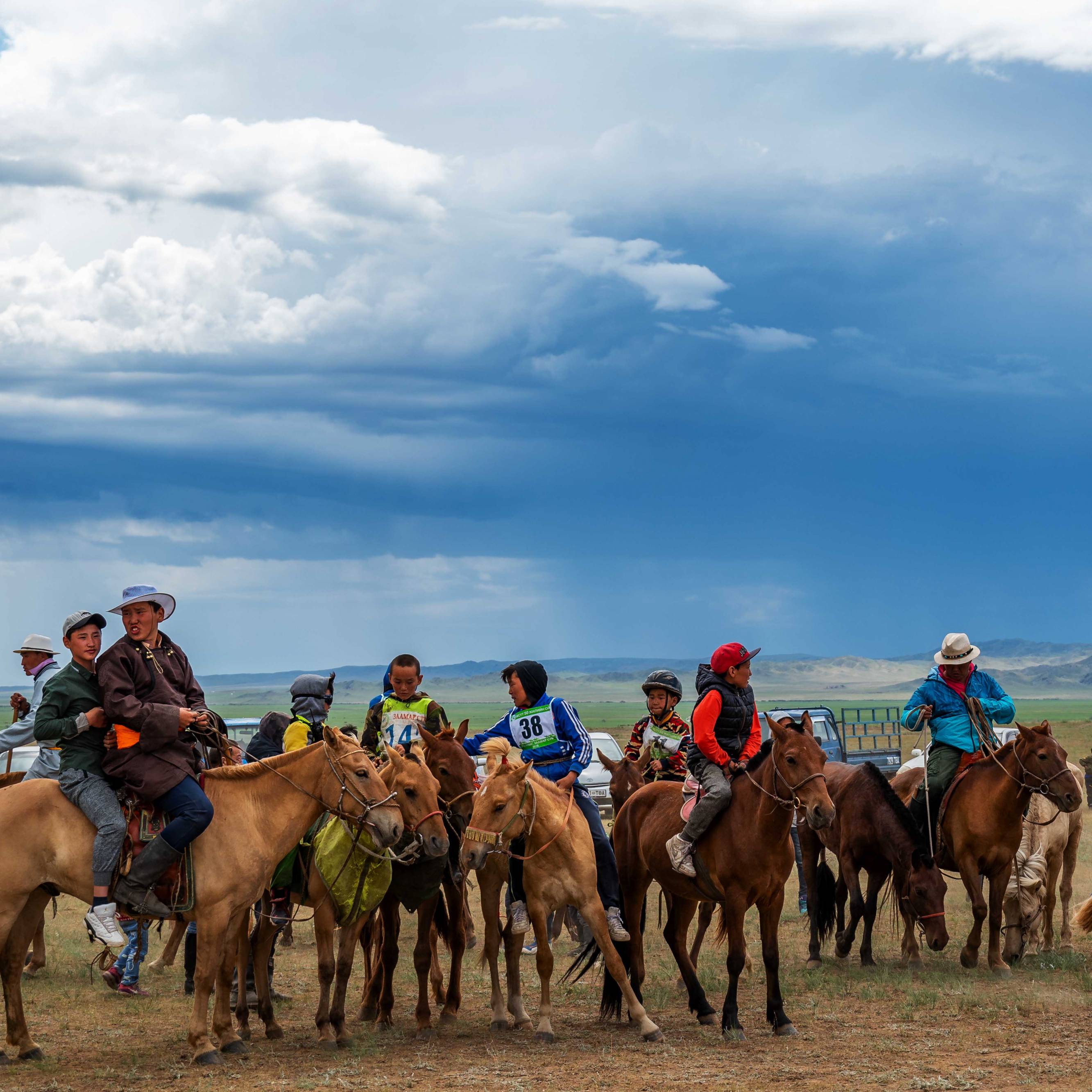 Horsemen at Traditional Mongolian Festival